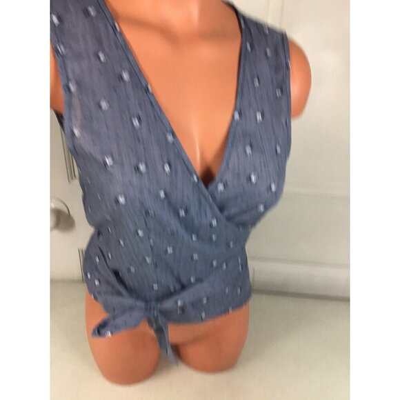 Namaste Floral Wrap Blouse Womens Small - Picture 8 of 8